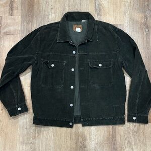 GAP Men's Green/Dark Grey Corduroy Jacket